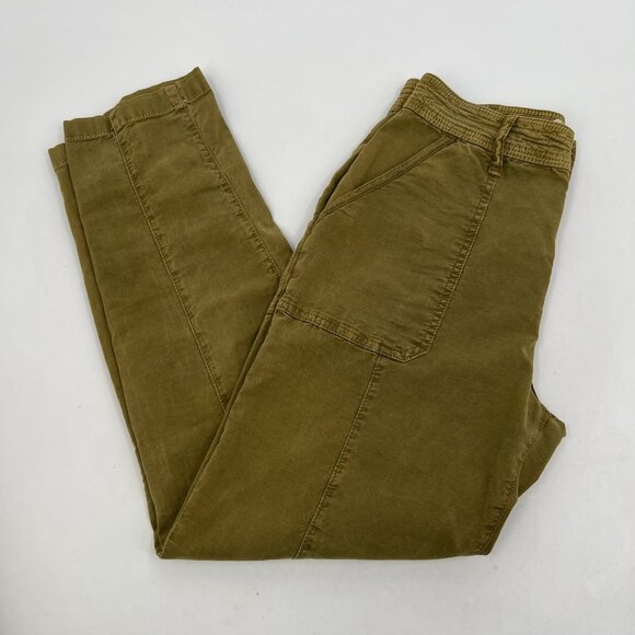 Anthropologie Green Classic Cargo Pants | Made in Turkey - Picture 2 of 9